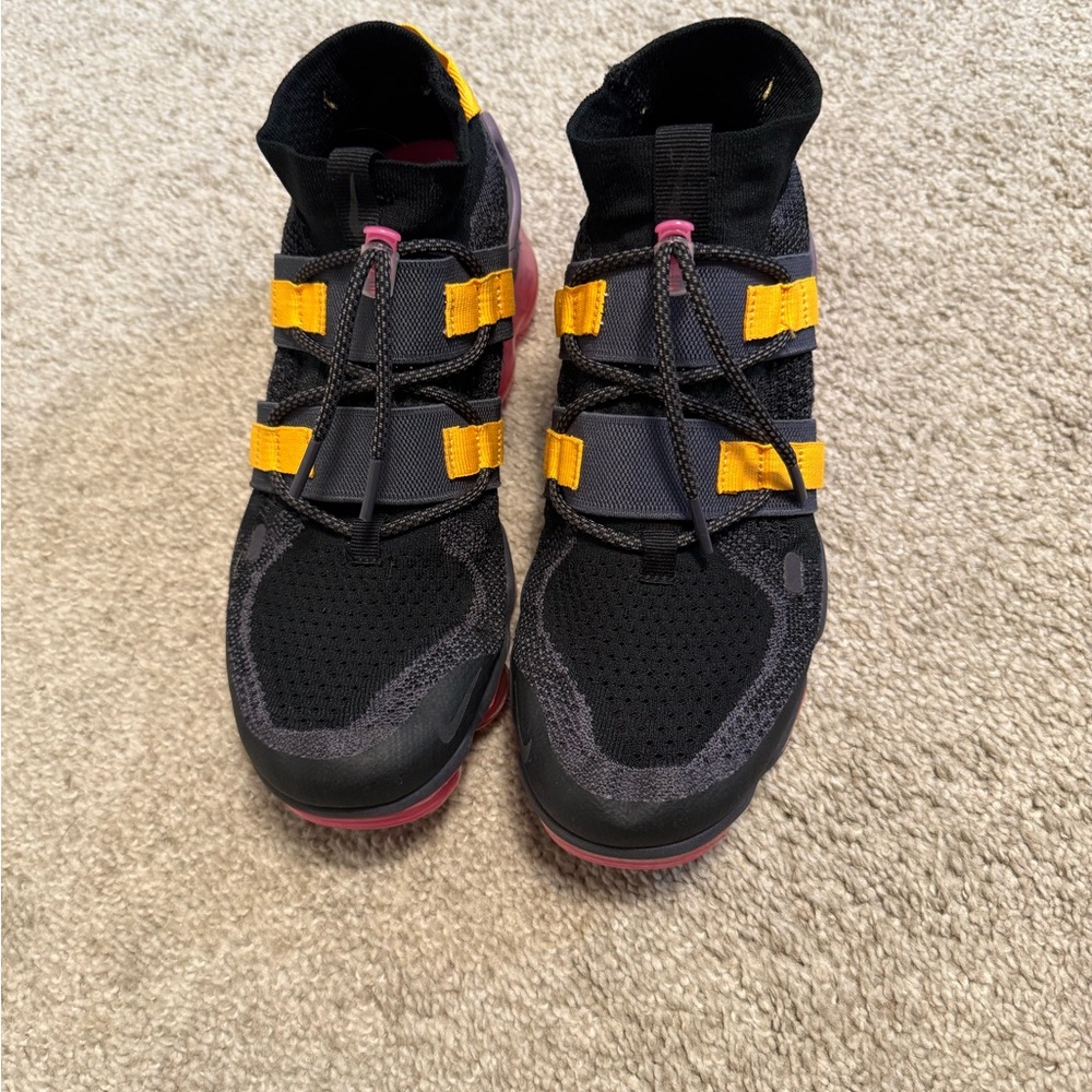 Nike Black and Yellow High-Top Sneakers